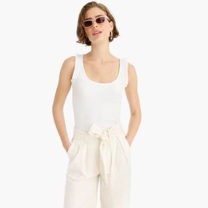 NWOT J Crew ribbed ruffle tank
